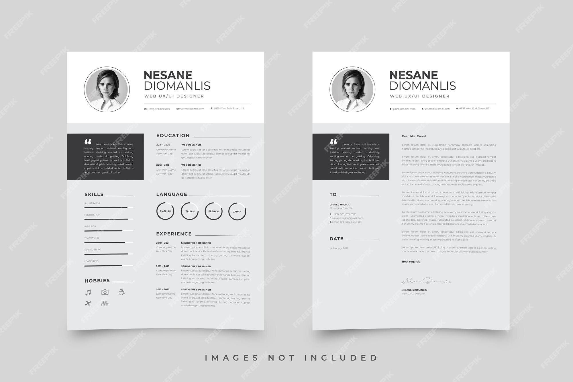 Premium Vector | Resume and Letterhead Template