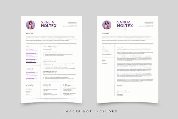 Vector a resume for a sandalx company.