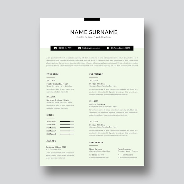 Resume Template   Design