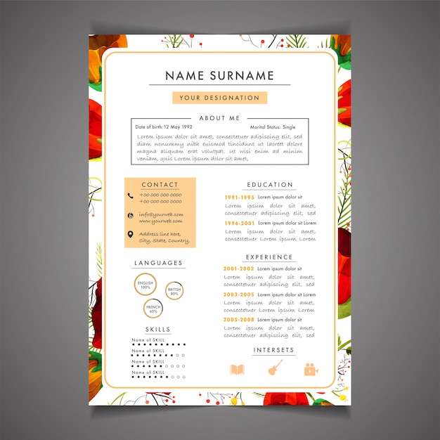 Resume template.