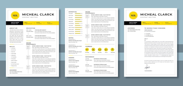 Vector resume template