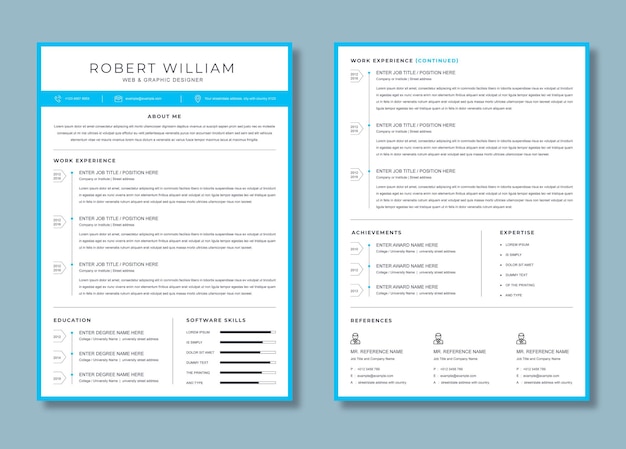 Vector resume template