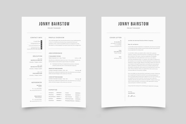 Vector resume template