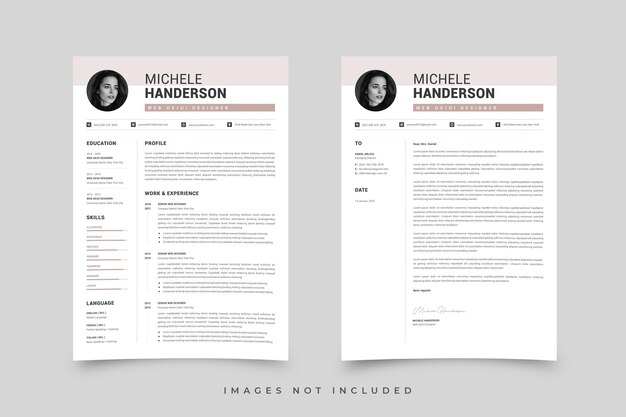 Vector resume template