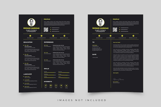 Vector resume template