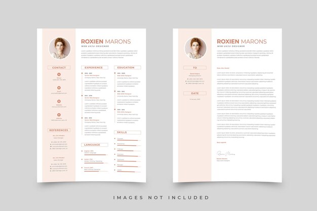 Vector resume template