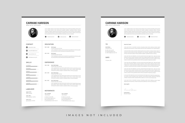 Vector resume template