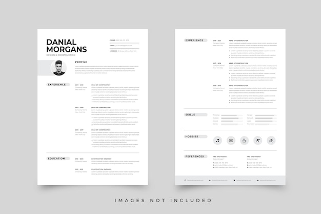 Vector resume template