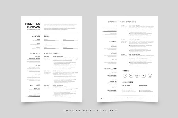 Vector resume template