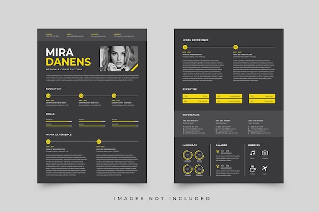 Vector resume template