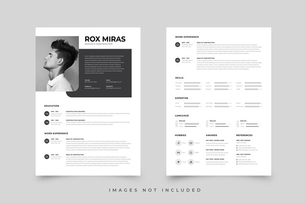 Vector resume template