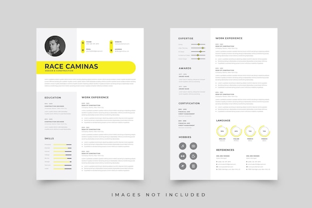 Vector resume template