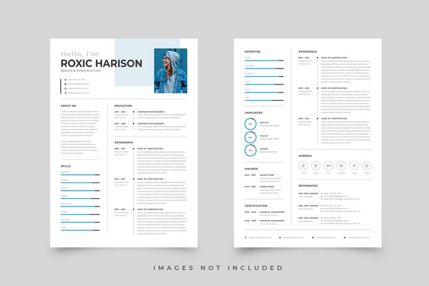 Vector resume template