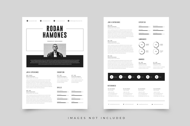 Vector resume template