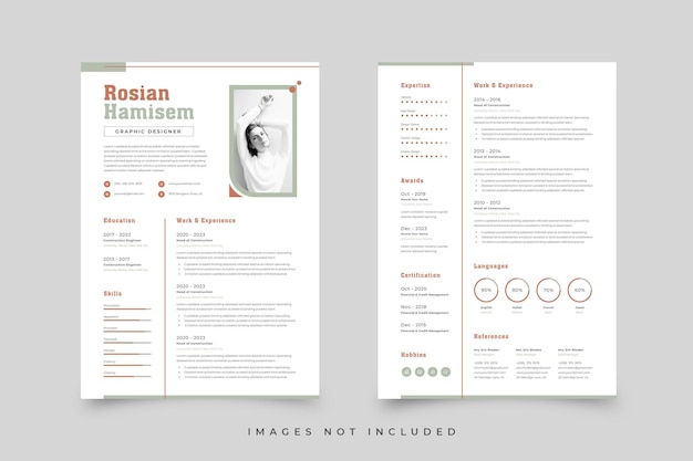 Vector resume template