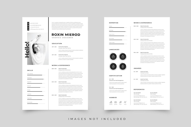 Vector resume template