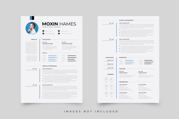 Vector resume template