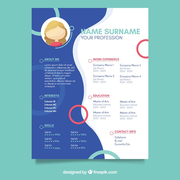 Vector resume template