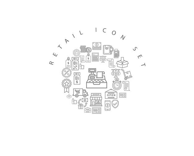 Retail icon decorontwerp