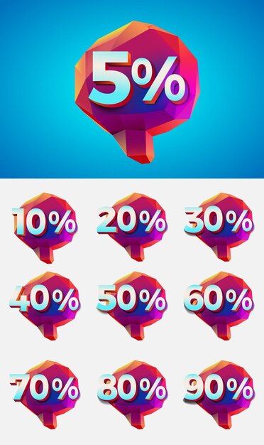 Retailballon met aangepaste percentages