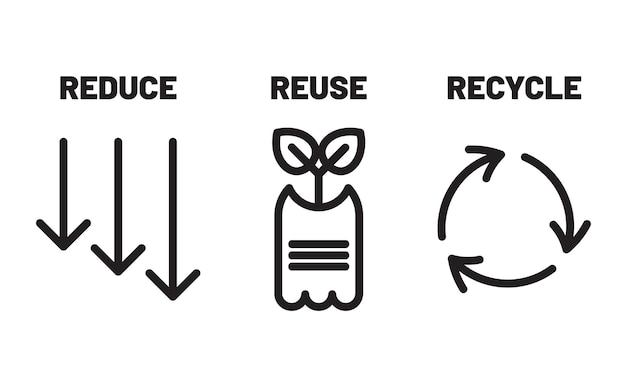 Vector rethink refuse repair reduce reuse recycle concept