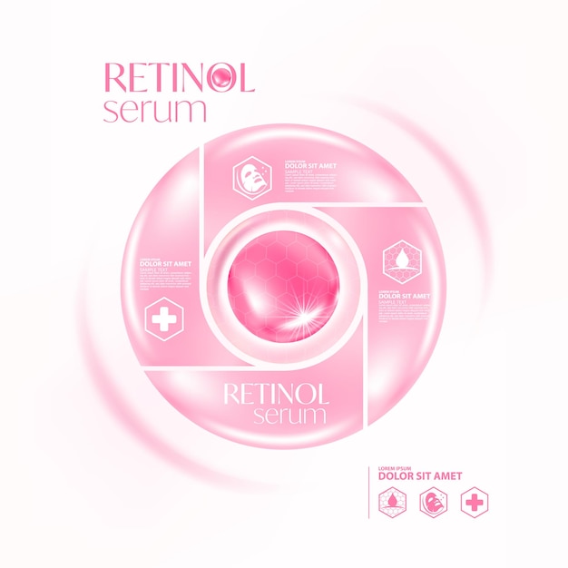 Siero al retinolo cosmetico per la cura della pelle
