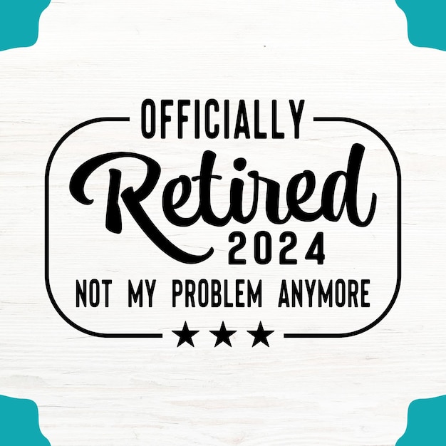 Вектор Дизайн футболки для пенсионеров 2024 года