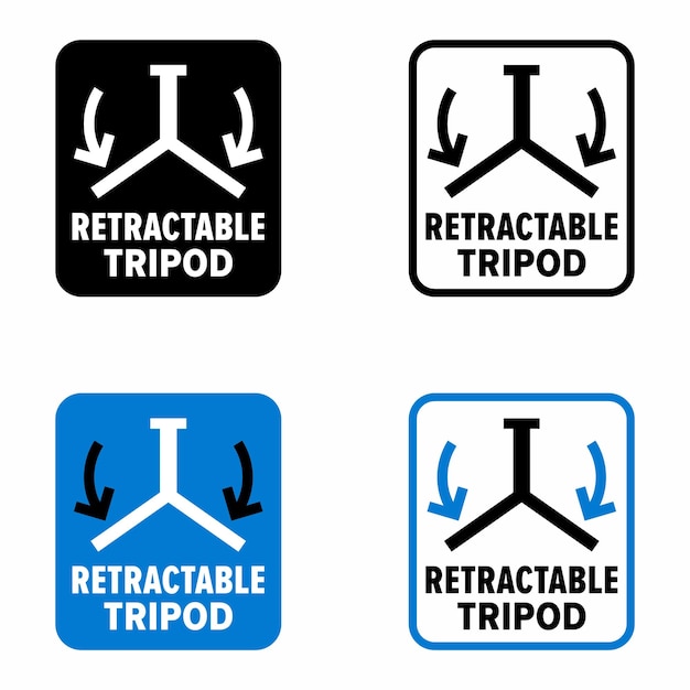 Retractable Tripod portable and adjustable camera stand information sign