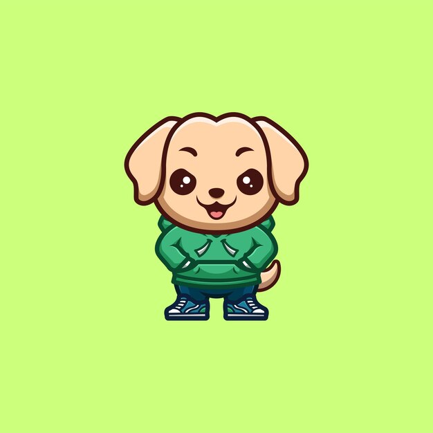 Retriever urban cute creative kawaii cartoon mascot logo