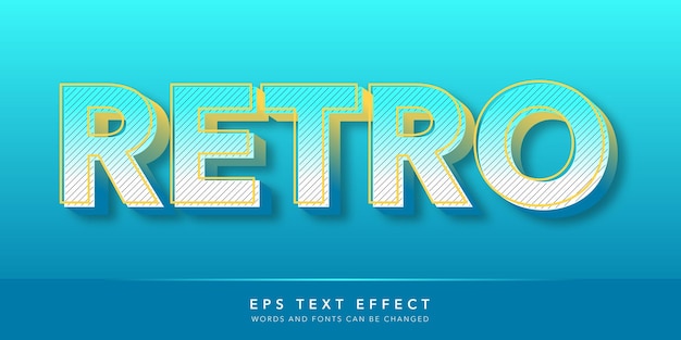 Retro 3d editable text effect