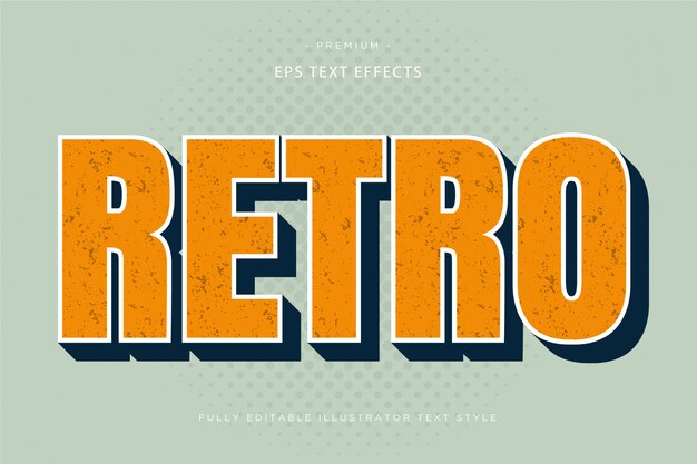 Retro 3d text effect - 3d text style