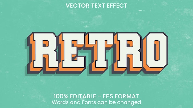 Retro 3d Vector Text Effect