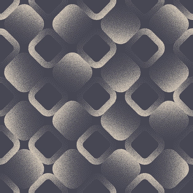 Ретро 50-х годов 60-х годов 70-х годов Бесшовный узор вектор наклон пунктирные закругленные квадраты абстрактный фон разные выцветшие пунктирные угол наклона прямоугольник геометрическая сетка серый обои старая мода искусство иллюстрации