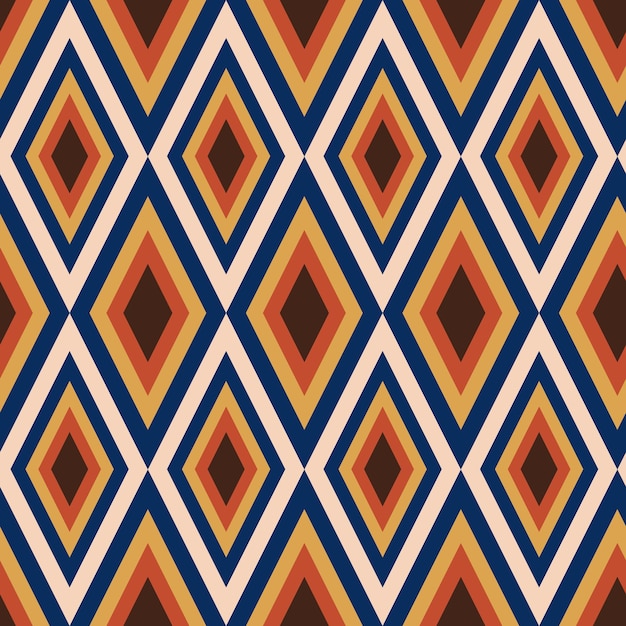 레트로 70년대 원활한 패턴중세기 패턴벡터 그림