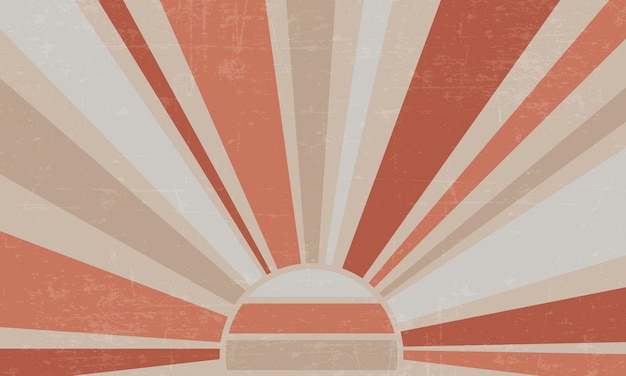 retro 70s sun background vector illustration