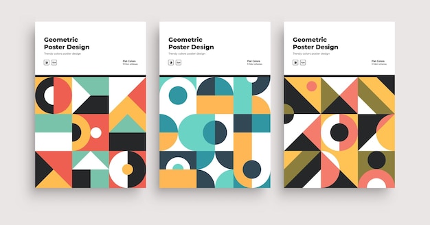 Retro Abstract Geometric pattern cover design Applicable for Placards Books Posters Flyers Banners