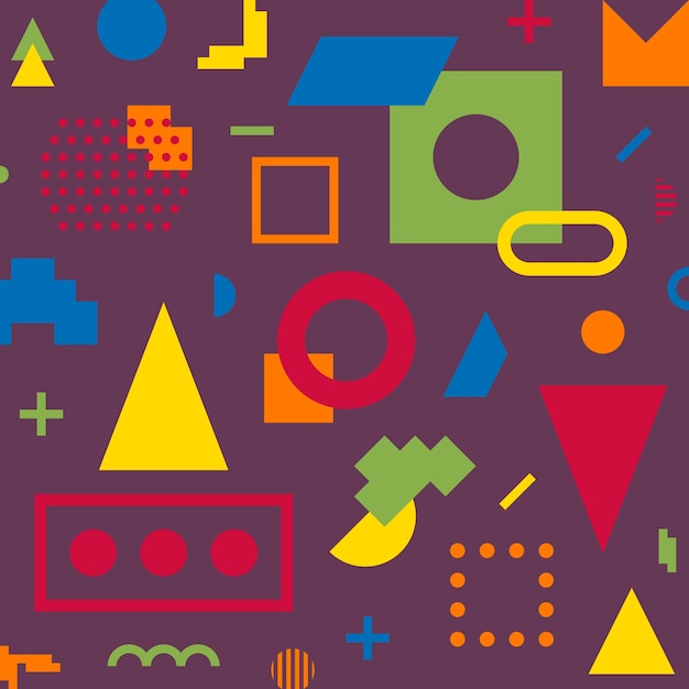 retro abstract geometric seamless pattern.