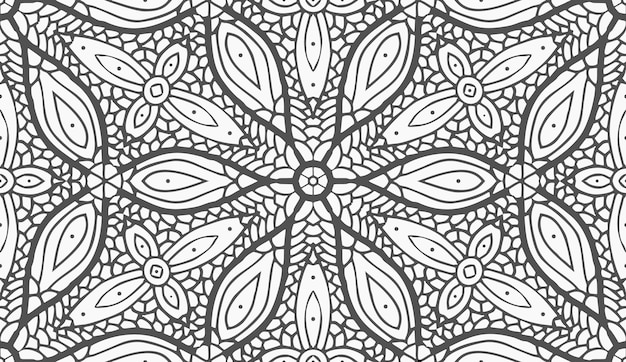Retro abstracte naadloze vector patroon op witte achtergrond vector streep patroon decoratieve print concept floral naadloze abstracte kunst achtergrond vector