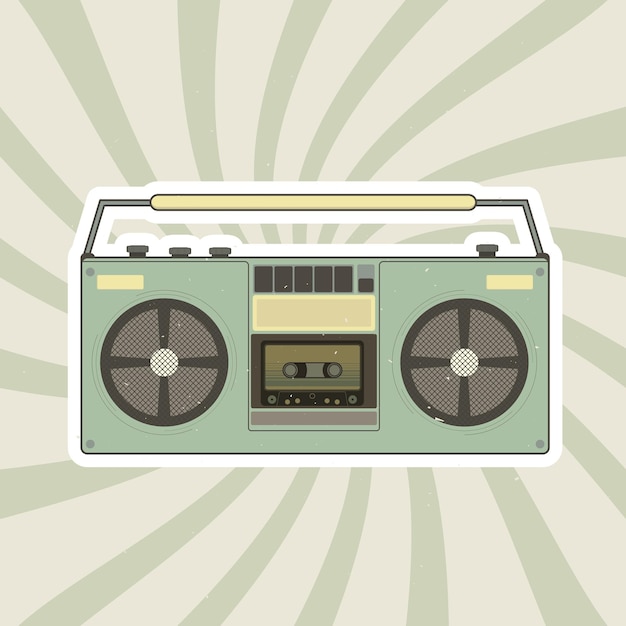 retro achtergrond met retro radio