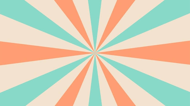 Retro achtergrond met strepen in het midden Sunburst retro achtergrond Vectorillustratie