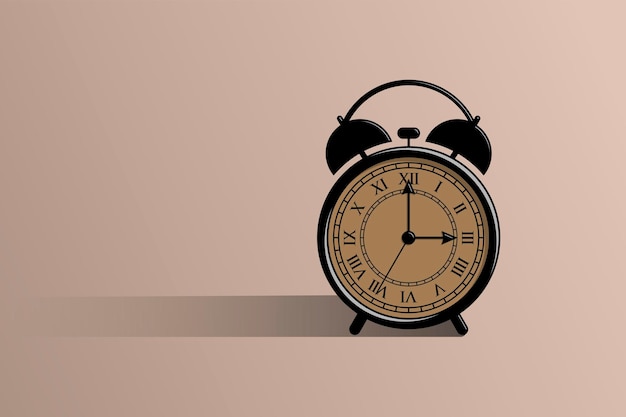 retro alarm clock vector design