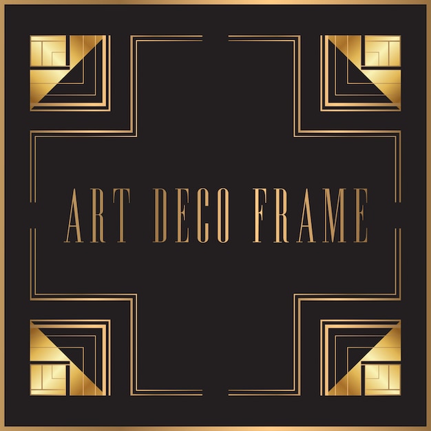 Design retrò art deco frame