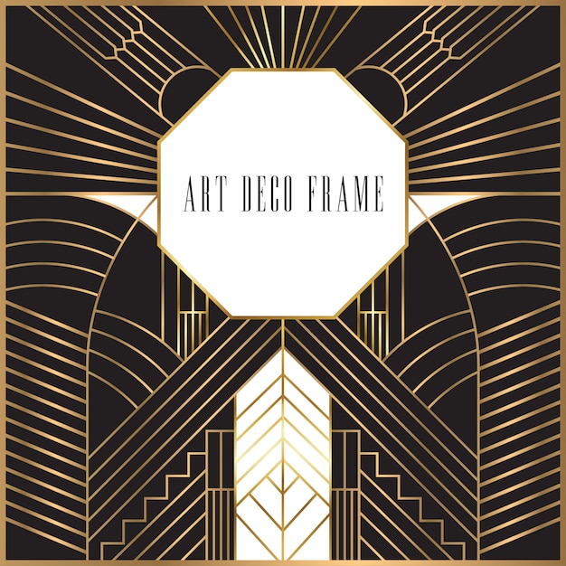 Vettore design retrò art deco frame