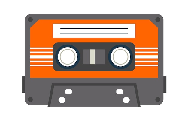 Retro audio cassette vintage tape Vector illustration