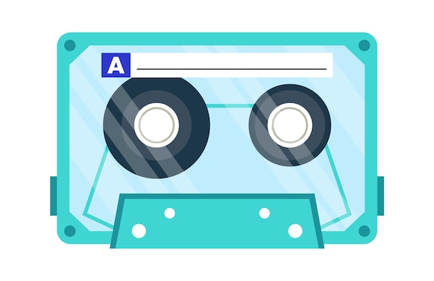 Retro audio cassette vintage tape Vector illustration