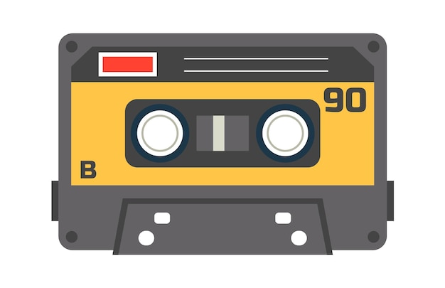 Retro audiocassette vintage tape Vectorillustratie