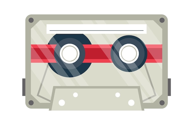 Retro audiocassette vintage tape Vectorillustratie