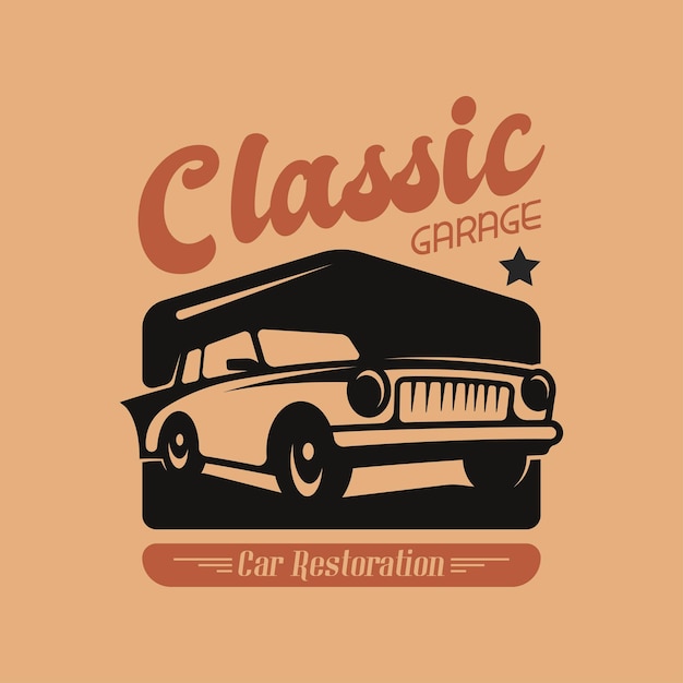 Retro auto Logo Design Concept Vector Vintage voertuig Logo sjabloon