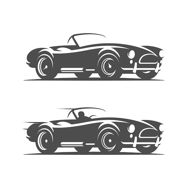 Retro auto Roadster illustratie