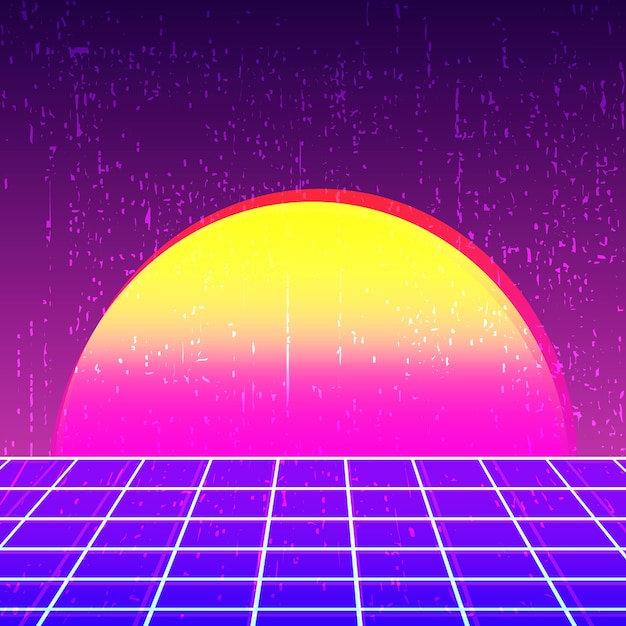 Retro background 80s design